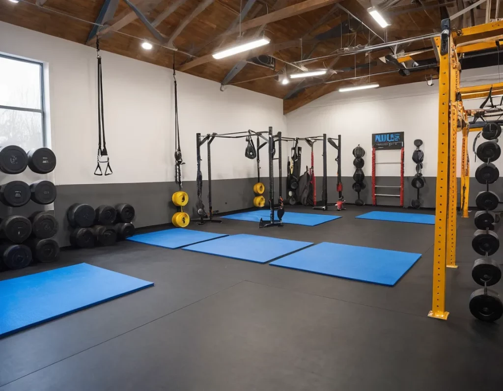 large space of a crossfit gym
