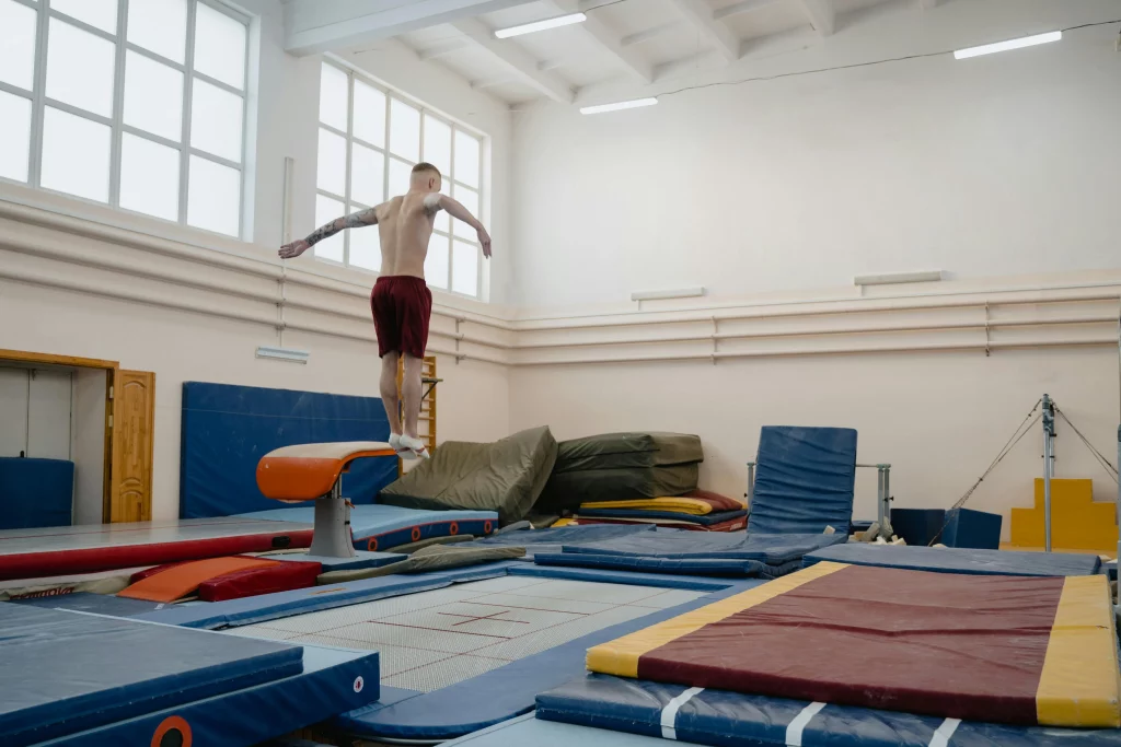 gymnastics mat jump