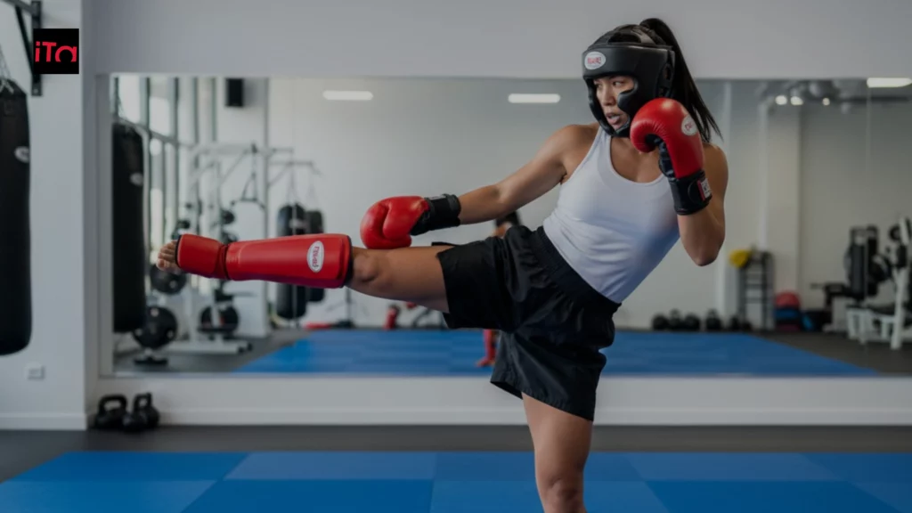 allenamento kickboxing su tatami