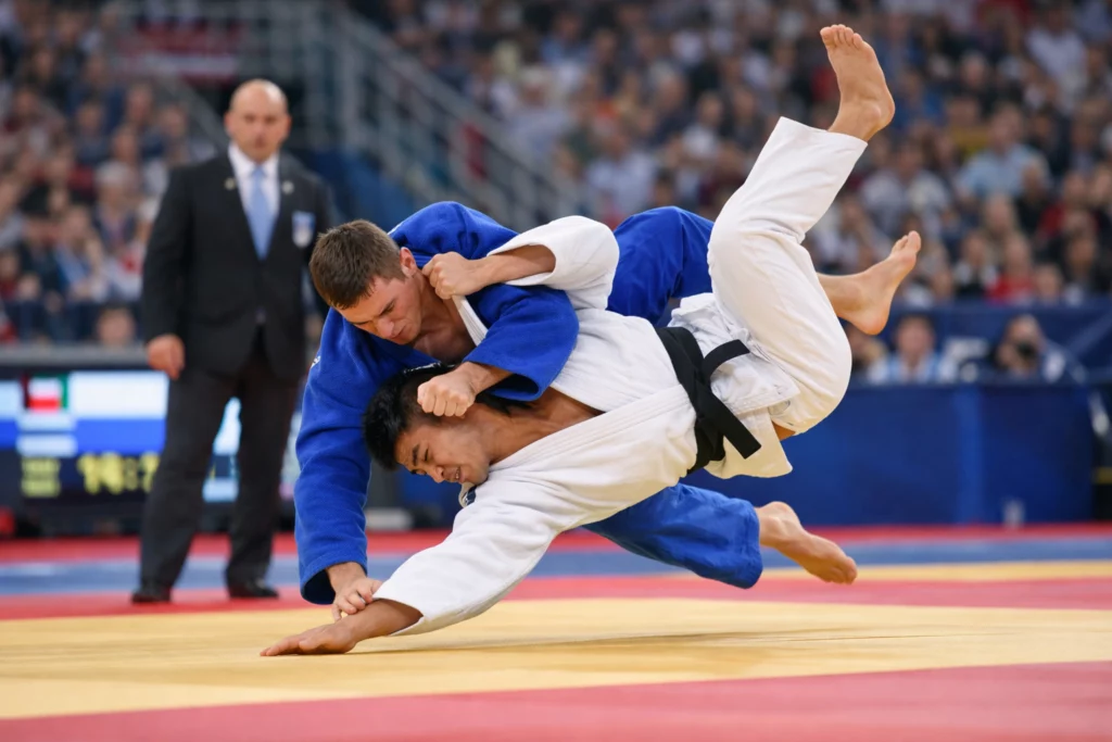 dimensions of the tatami for the official judo competition