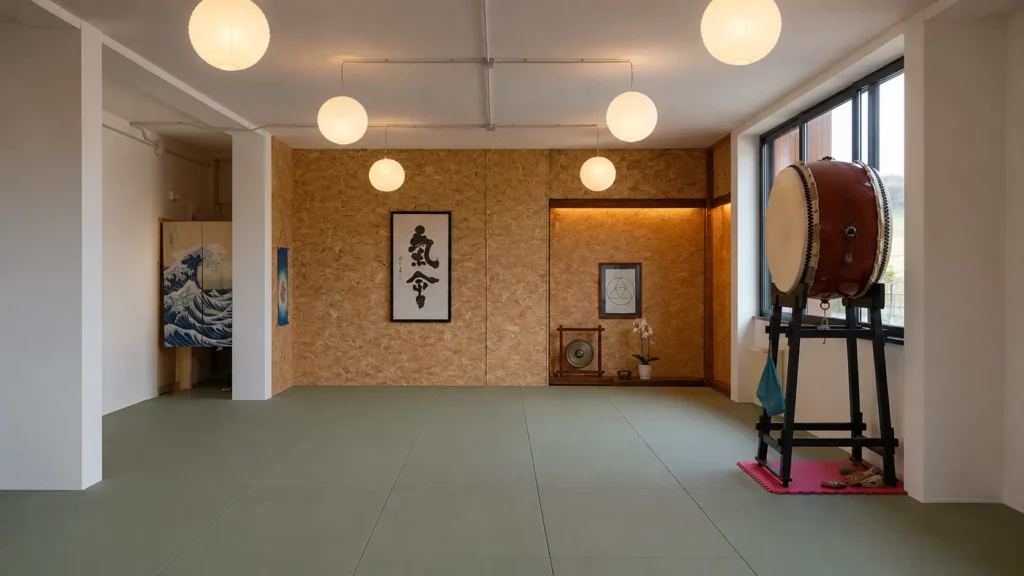 allestimento palestra Kikai Dojo